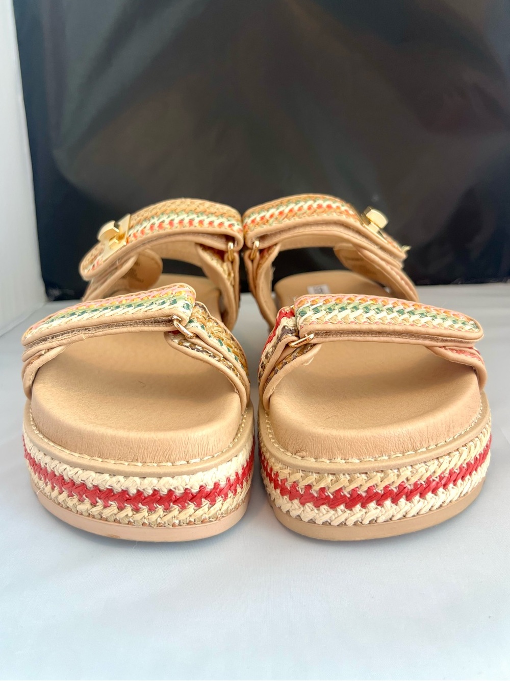 Steve Madden Bigmona Multi Raffia platform sandals 11 - Picture 5 of 12